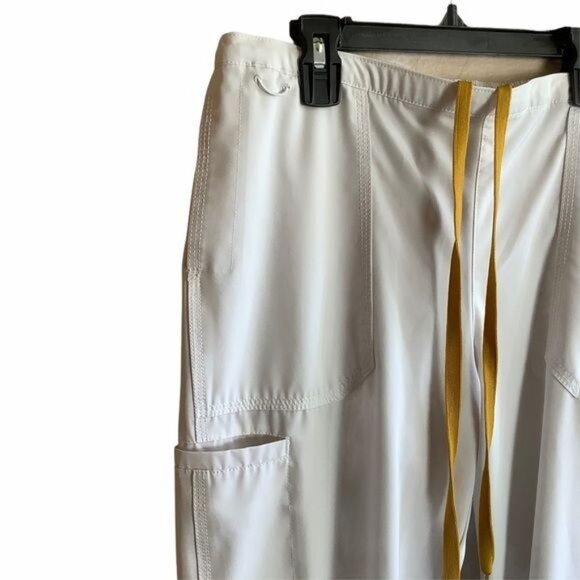Carhartt Force Scrub Pants Drawstring Cargo Medium Petite White - Picture 3 of 7